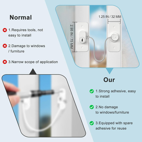 Window safety lock pack - window,