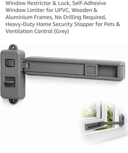 Lockable grey window - window, safety